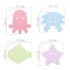 Set de mini-covorase anti-alunicare Roxy Kids Sea Animals, 12 buc., soft colors (RBM-012-SA)