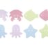 Set de mini-covorase anti-alunicare Roxy Kids Sea Animals, 8 buc., soft colors (RBM-008-SA)